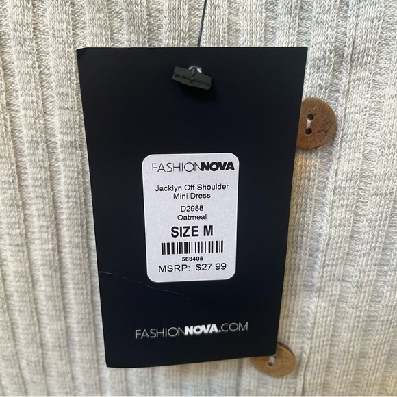 Fashion Nova Scalloped Cream Dress - Picture 7 of 10